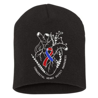 Congenital Heart Defects Awareness Heart Defect Support Short Acrylic Beanie