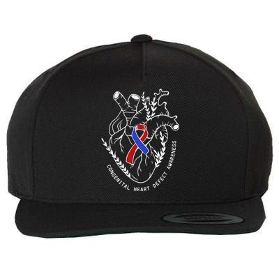 Congenital Heart Defects Awareness Heart Defect Support Wool Snapback Cap