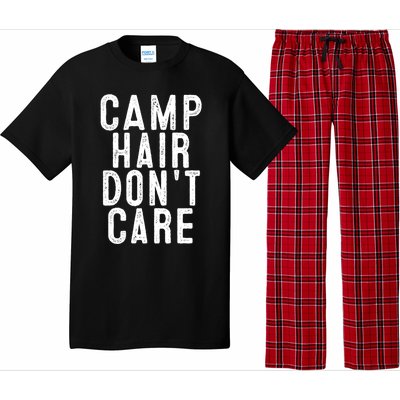 Camp Hair Dont Care Camping Gifgift And Cool Gift Pajama Set