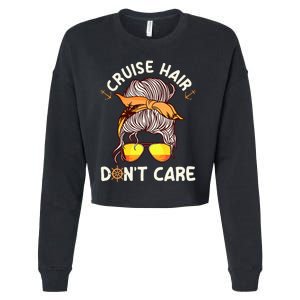 Cruise Hair Don´T Care Funny Cruise Cropped Pullover Crew