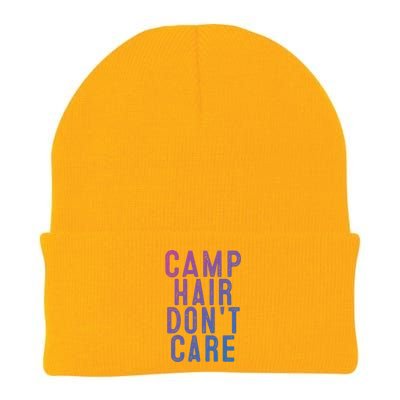 Camp Hair Dont Care Camping Gifgift And Cool Gift Knit Cap Winter Beanie