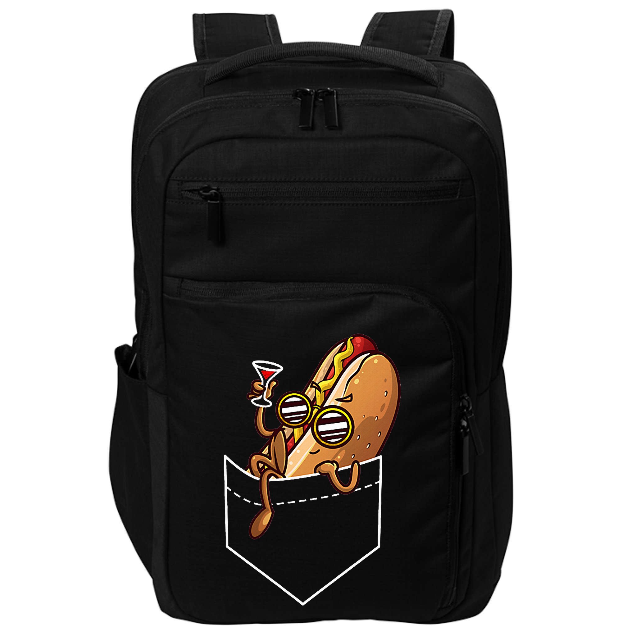 Cool Hot Dog Design For Women Dish Hot Dog Lovers Impact Tech Backpack