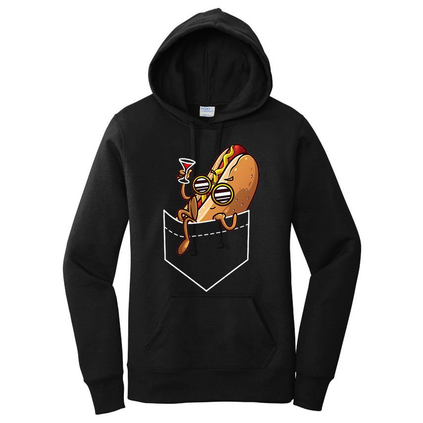 Cool Hot Dog Design For Women Dish Hot Dog Lovers Women's Pullover Hoodie