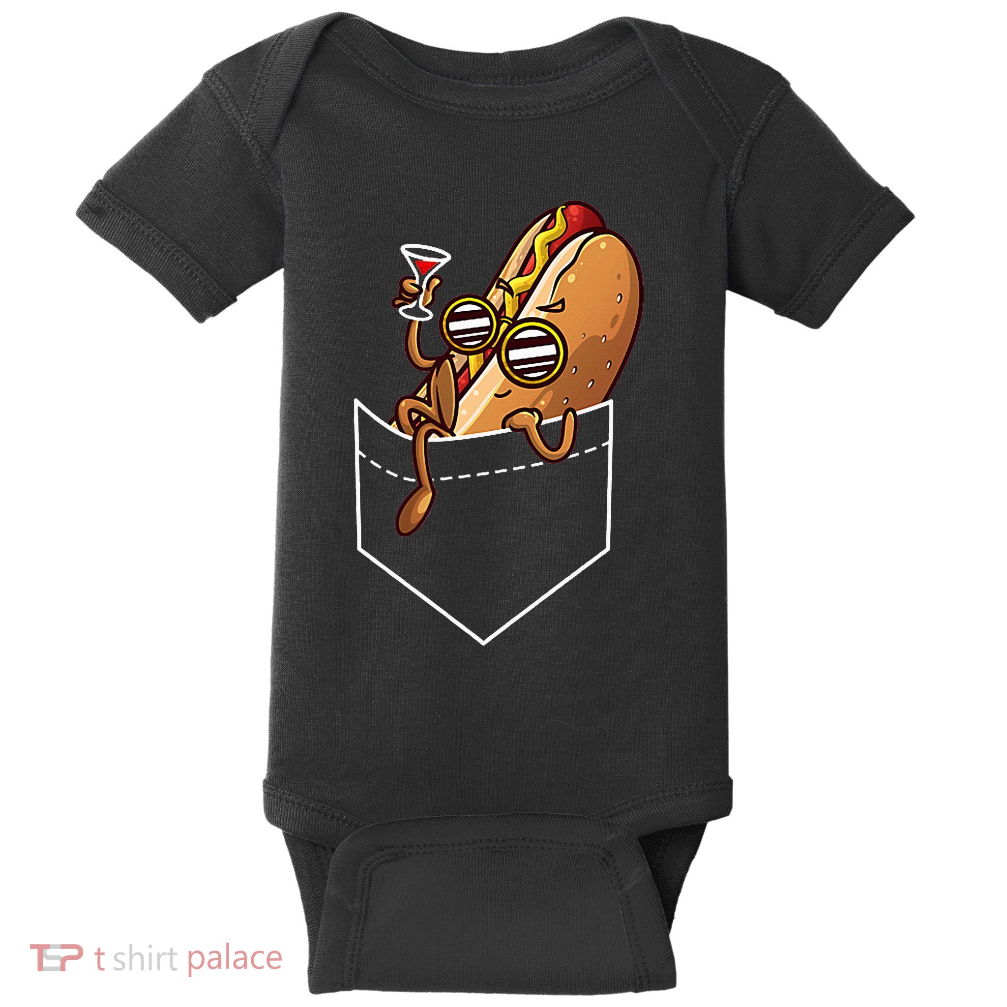Cool Hot Dog Design For Women Dish Hot Dog Lovers Baby Bodysuit