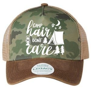 Camp Hair Dont Care Camping Hiking Mountaineering Gift Legacy Tie Dye Trucker Hat