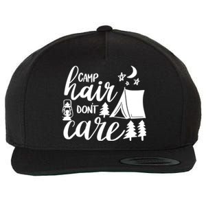 Camp Hair Dont Care Camping Hiking Mountaineering Gift Wool Snapback Cap