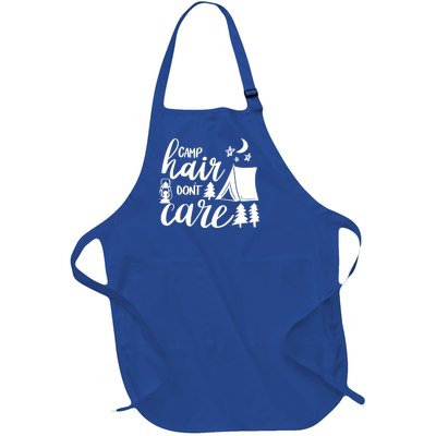 Camp Hair Dont Care Camping Hiking Mountaineering Gift Full-Length Apron With Pockets