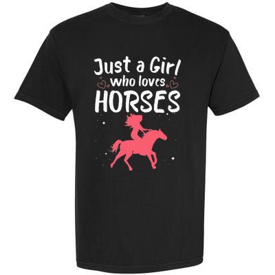 Cute Horse Design For  Horse Riding Equestrian Garment-Dyed Heavyweight T-Shirt