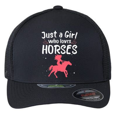 Cute Horse Design For  Horse Riding Equestrian Flexfit Unipanel Trucker Cap