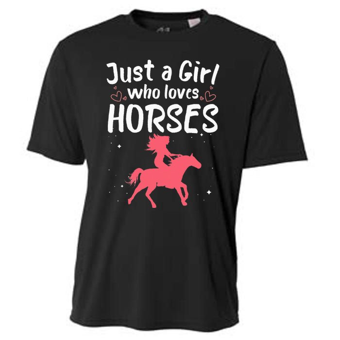 Cute Horse Design For  Horse Riding Equestrian Cooling Performance Crew T-Shirt