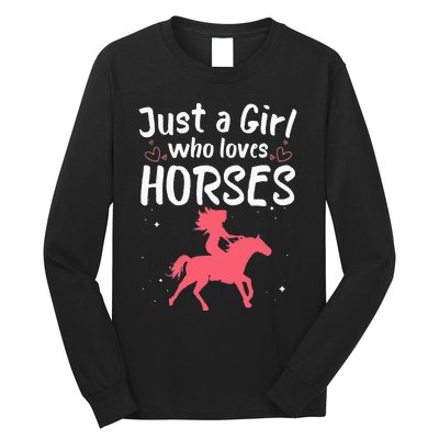 Cute Horse Design For  Horse Riding Equestrian Long Sleeve Shirt