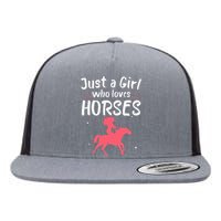 Cute Horse Design For  Horse Riding Equestrian Flat Bill Trucker Hat