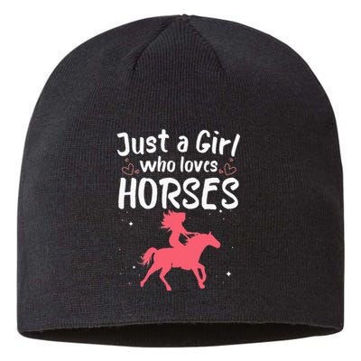 Cute Horse Design For  Horse Riding Equestrian Sustainable Beanie