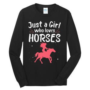 Cute Horse Design For  Horse Riding Equestrian Tall Long Sleeve T-Shirt