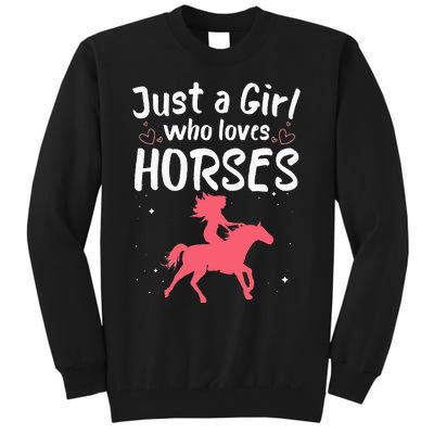 Cute Horse Design For  Horse Riding Equestrian Tall Sweatshirt