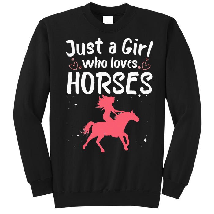 Cute Horse Design For  Horse Riding Equestrian Tall Sweatshirt