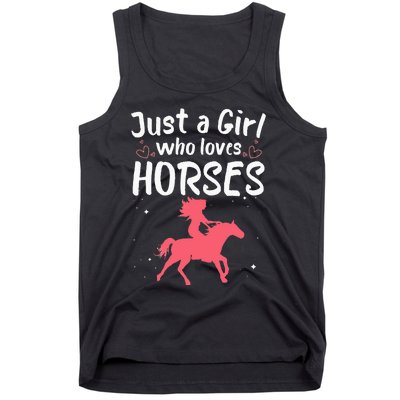 Cute Horse Design For  Horse Riding Equestrian Tank Top