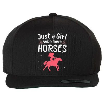 Cute Horse Design For  Horse Riding Equestrian Wool Snapback Cap