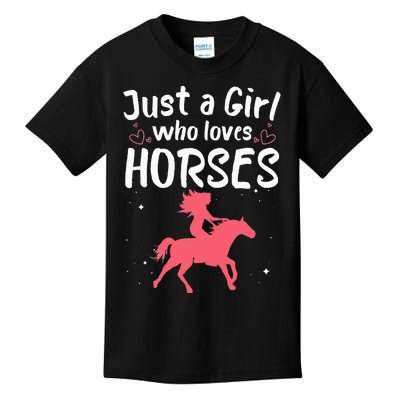 Cute Horse Design For  Horse Riding Equestrian Kids T-Shirt