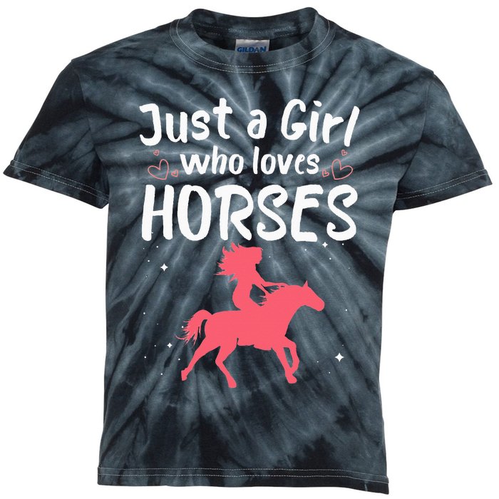 Cute Horse Design For  Horse Riding Equestrian Kids Tie-Dye T-Shirt