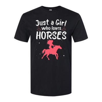 Cute Horse Design For  Horse Riding Equestrian Softstyle CVC T-Shirt