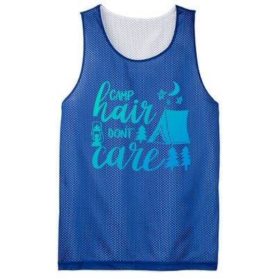 Camp Hair Dont Care Camping Hiking Mountaineering Gift Mesh Reversible Basketball Jersey Tank