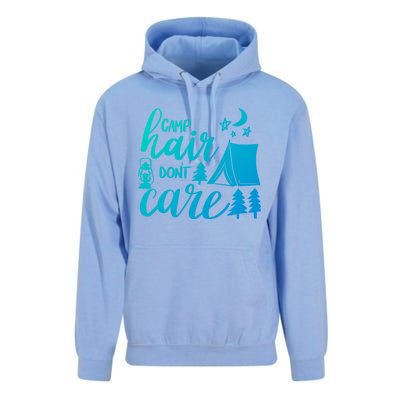 Camp Hair Dont Care Camping Hiking Mountaineering Gift Unisex Surf Hoodie