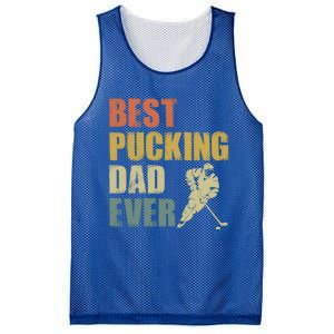 Cool Hockey Dad Gift Funny Best Pucking Dad Ever Sports Gag Gift Mesh Reversible Basketball Jersey Tank