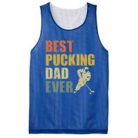 Cool Hockey Dad Gift Funny Best Pucking Dad Ever Sports Gag Gift Mesh Reversible Basketball Jersey Tank