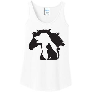 Cute Horse Dog Cat Lover Tee Women Mothers Day Ladies Essential Tank