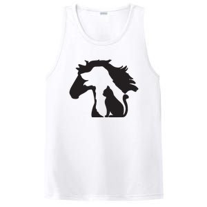 Cute Horse Dog Cat Lover Tee Women Mothers Day PosiCharge Competitor Tank