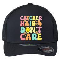 Catcher Hair DonT Care Softball Catcher Softball Player Flexfit Unipanel Trucker Cap