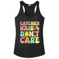 Catcher Hair DonT Care Softball Catcher Softball Player Ladies PosiCharge Competitor Racerback Tank