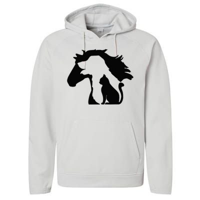 Cute Horse Dog Cat Lover Mother's Day Performance Fleece Hoodie