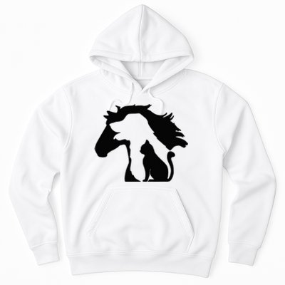 Cute Horse Dog Cat Lover Mother's Day Hoodie