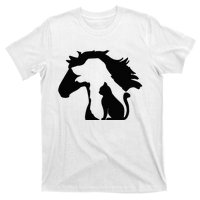 Cute Horse Dog Cat Lover Mother's Day T-Shirt