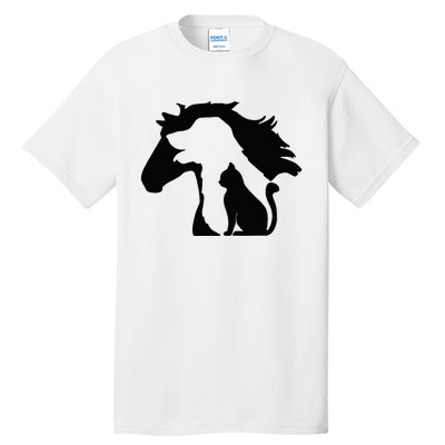 Cute Horse Dog Cat Lover Mother's Day Tall T-Shirt