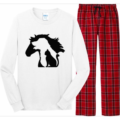 Cute Horse Dog Cat Lover Mother's Day Long Sleeve Pajama Set