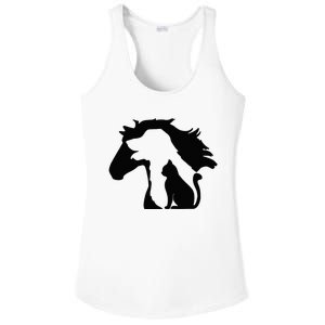 Cute Horse Dog Cat Lover Mother's Day Ladies PosiCharge Competitor Racerback Tank