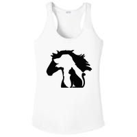 Cute Horse Dog Cat Lover Mother's Day Ladies PosiCharge Competitor Racerback Tank