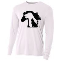 Cute Horse Dog Cat Lover Mother's Day Cooling Performance Long Sleeve Crew