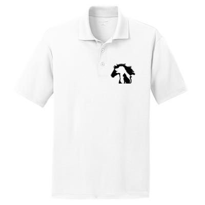 Cute Horse Dog Cat Lover Mother's Day PosiCharge RacerMesh Polo