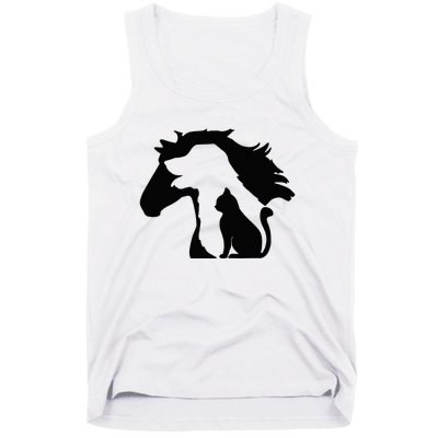 Cute Horse Dog Cat Lover Mother's Day Tank Top