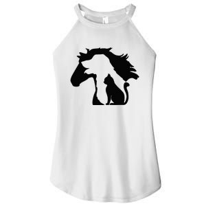 Cute Horse Dog Cat Lover Mother's Day Women's Perfect Tri Rocker Tank