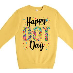 Colorful Happy DOT Day International DOT Day Premium Crewneck Sweatshirt