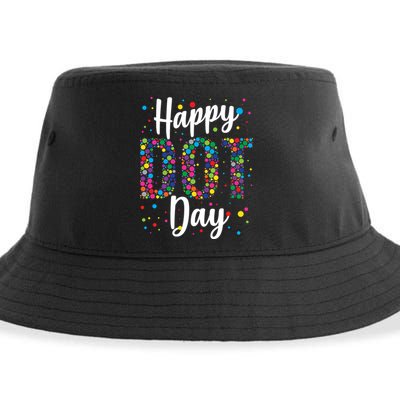 Colorful Happy DOT Day International DOT Day Sustainable Bucket Hat