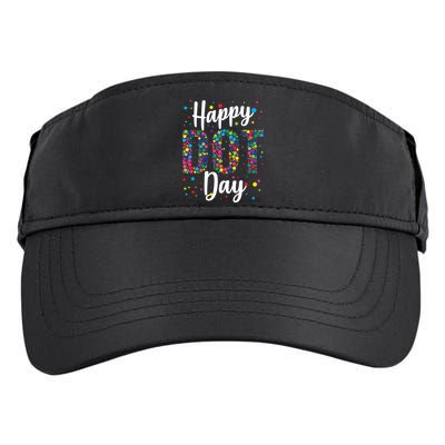 Colorful Happy DOT Day International DOT Day Adult Drive Performance Visor