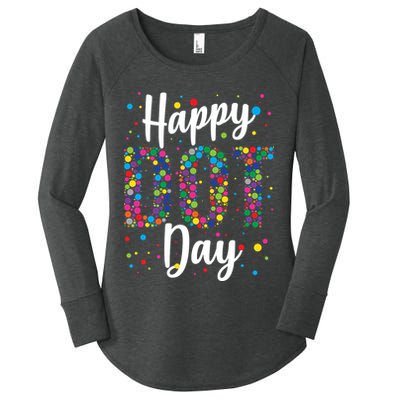 Colorful Happy DOT Day International DOT Day Women's Perfect Tri Tunic Long Sleeve Shirt