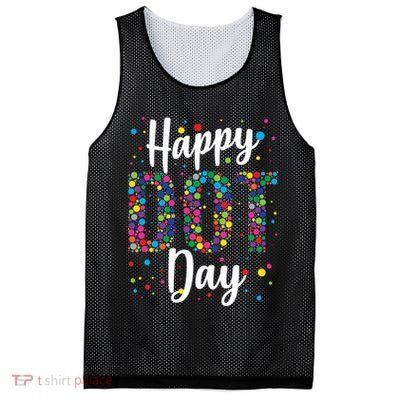 Colorful Happy DOT Day International DOT Day Mesh Reversible Basketball Jersey Tank
