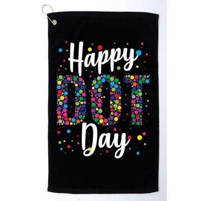 Colorful Happy DOT Day International DOT Day Golf Towel